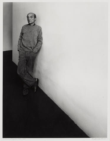 Arnold Newman (1918-2006) Isamu Noguchi NYC1986gelatin silver print, signed 'Arnold Newman' lower right, titled and dated lower left, signed, dated and stamped versoimage: 12 3/4 x 9 3/4in (32.4 x 24.7cm); sheet: 14 x 11in (35 x 28.9cm)