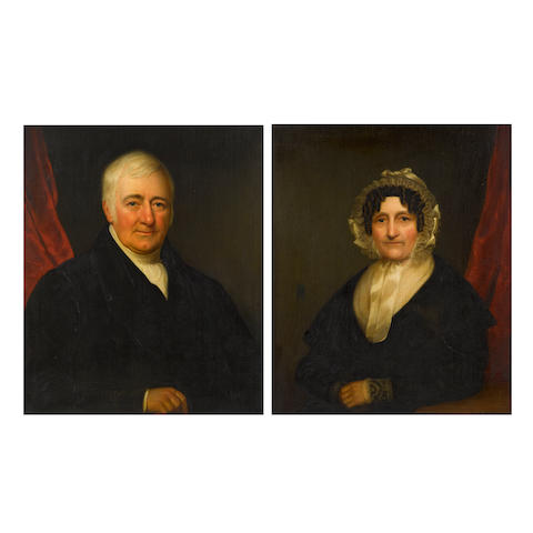 John Neagle (American, 1796-1865) A portrait of a gentleman; and a portrait of a lady (a pair) each 29 3/4 x 25in (75.6 x 63.5cm)