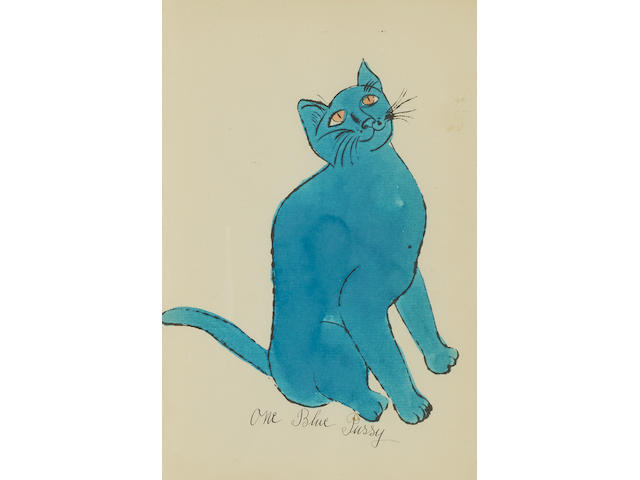 WARHOL'S MOST IMPORTANT EARLY ARTIST BOOK. 25 Cats Name[d] Sam and One Blue Pussy (Feldman & Schellmann, IV.52B - 68B). New York: Printed by Seymour Berlin, 1954.