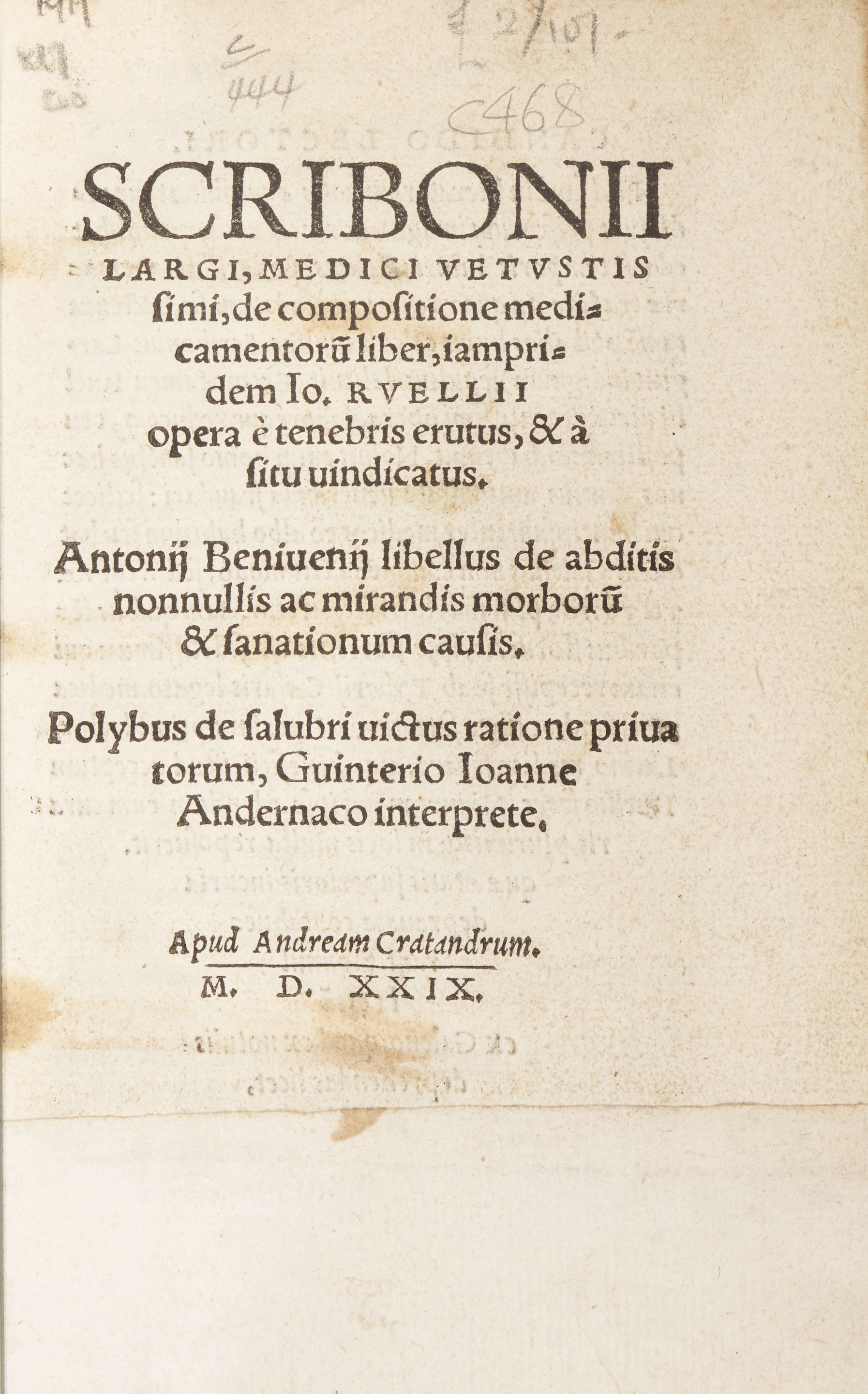 Bonhams SCRIBONIUS LARGUS. Fl. C A.D. 4050. De compositione