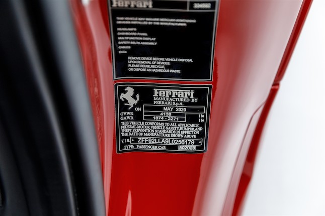 2020 Ferrari  F8 Tributo  VIN. ZFF92LLA9L0256179 image 64