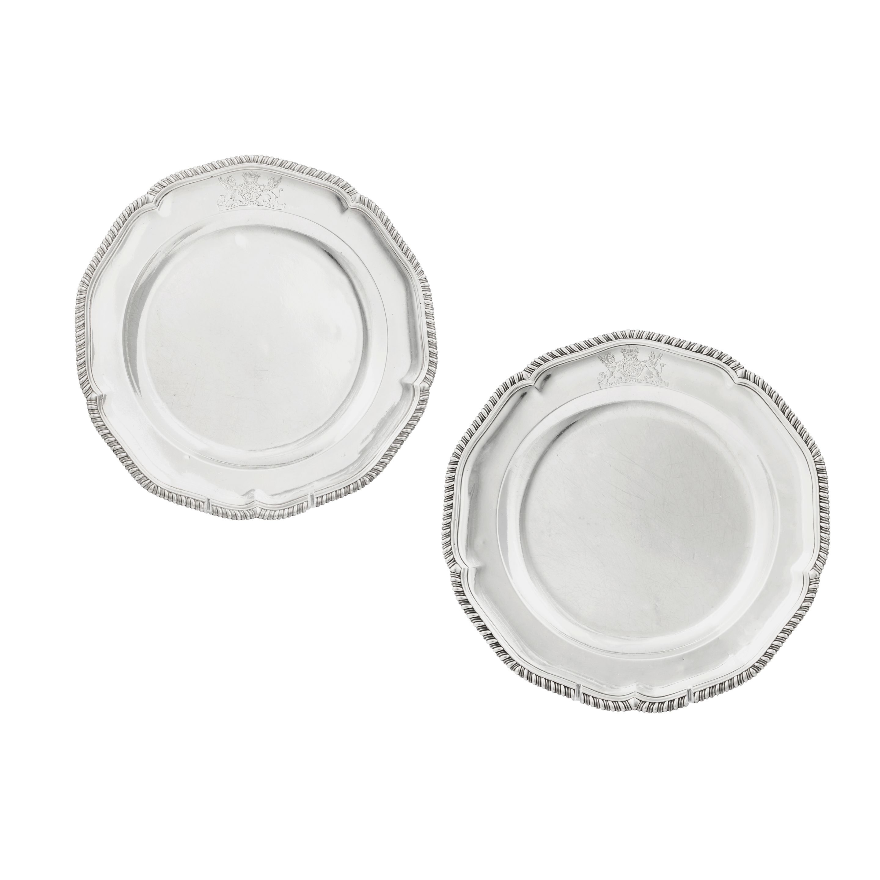 Bonhams : A PAIR OF GEORGE III SILVER PLATES by Andrew Fogelberg ...