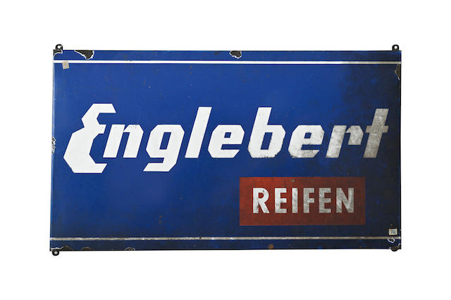 An Englebert Reifen enamel sign, German,