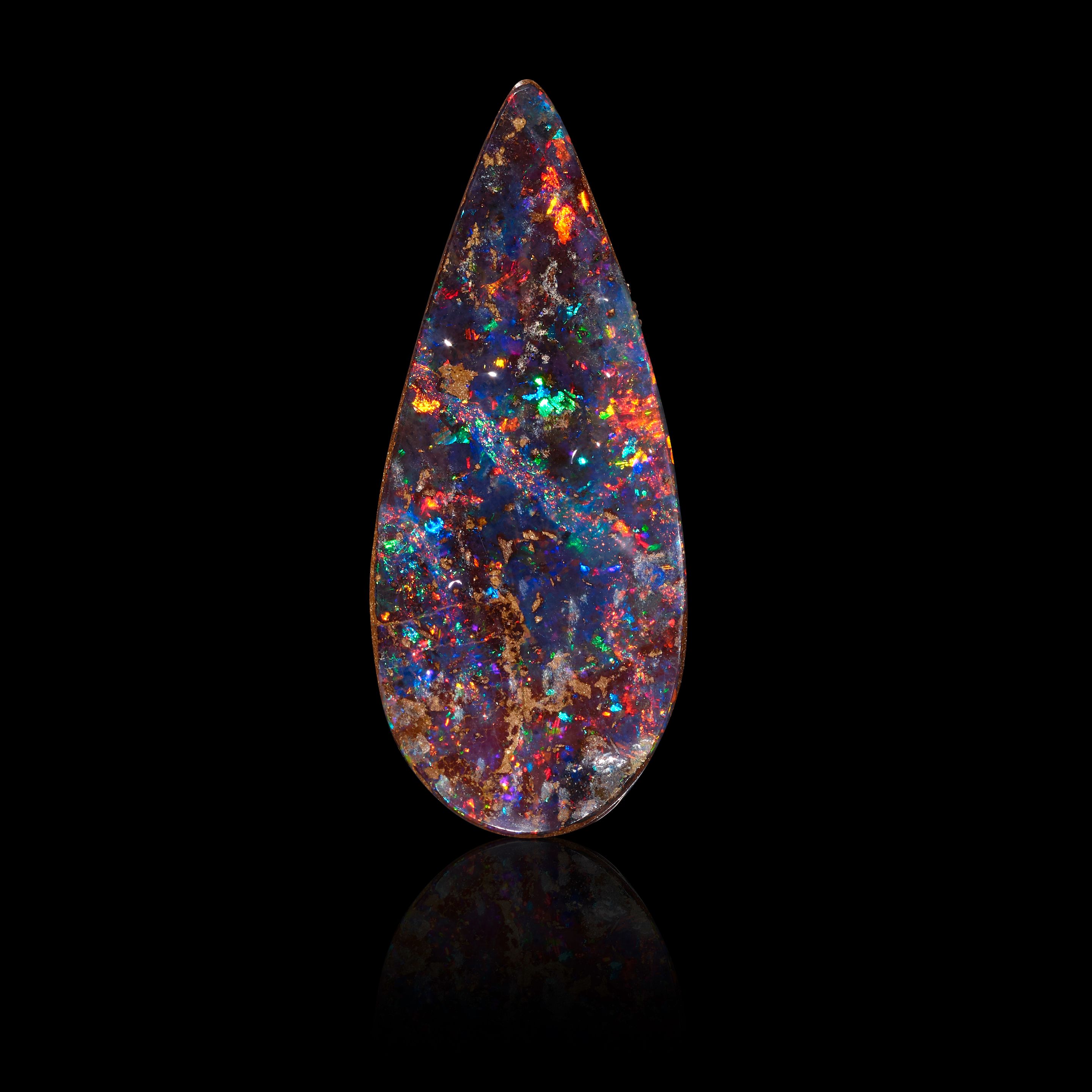 Boulder Opal with Multi-color Fire