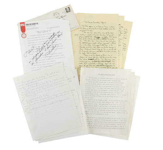 A group of notes by Philip D'Antoni for The French Connection II