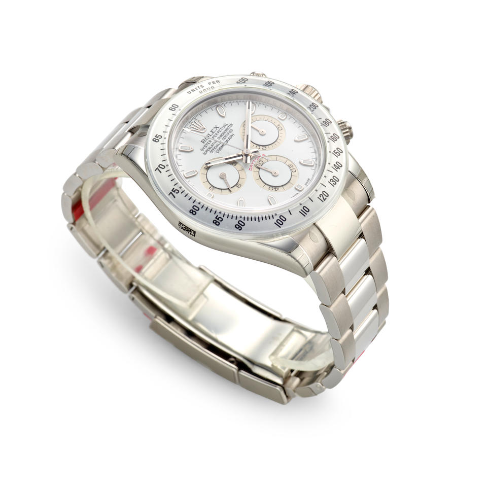 ROLEX. AN OUTSTANDING STAINLESS STEEL AUTOMATIC CHRONOGRAPH BRACELET WATCH Daytona, Ref: 116520, Sold 10th December, 2010