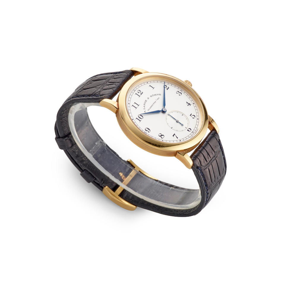 A. LANGE & S&#214;HNE. AN EXCEPTIONAL 18K GOLD MANUAL WIND WRISTWATCH 1815, Ref: 206.021,
