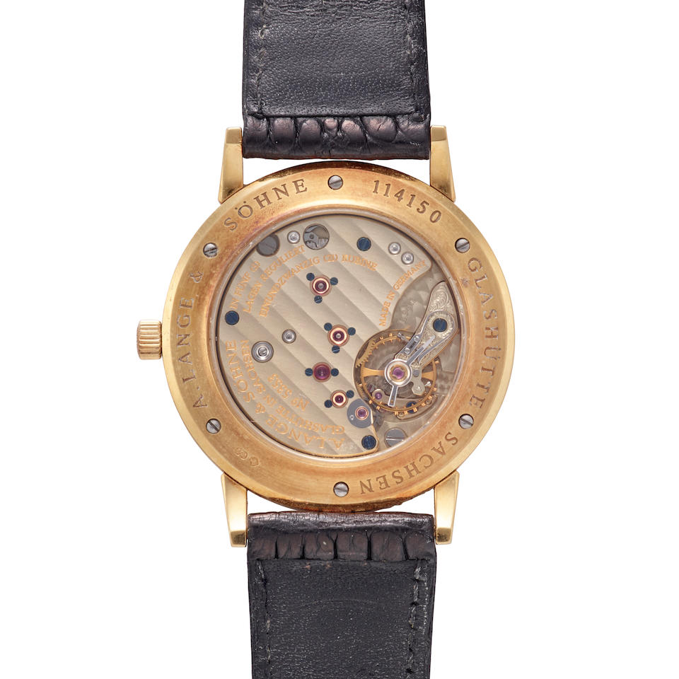 A. LANGE & S&#214;HNE. AN EXCEPTIONAL 18K GOLD MANUAL WIND WRISTWATCH 1815, Ref: 206.021,