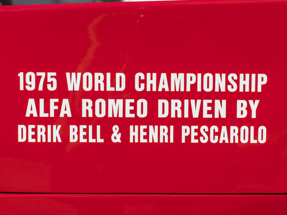 1974 Alfa Romeo Tipo 33 TT 12  <br />Chassis no. AR11512*010* <br />Engine no. 11512 071