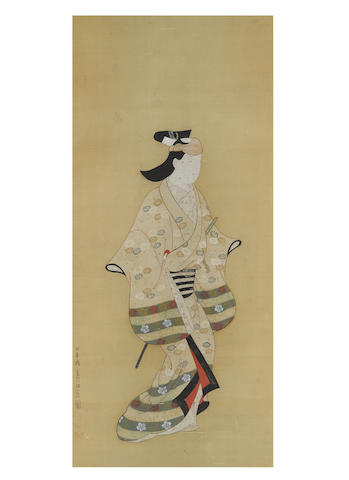 Bonhams : After Hishikawa Moronobu (1618-1694) Beauty dressed as a ...
