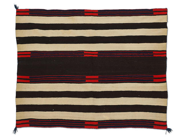 A Navajo Late Classic Second Phase chief's blanket