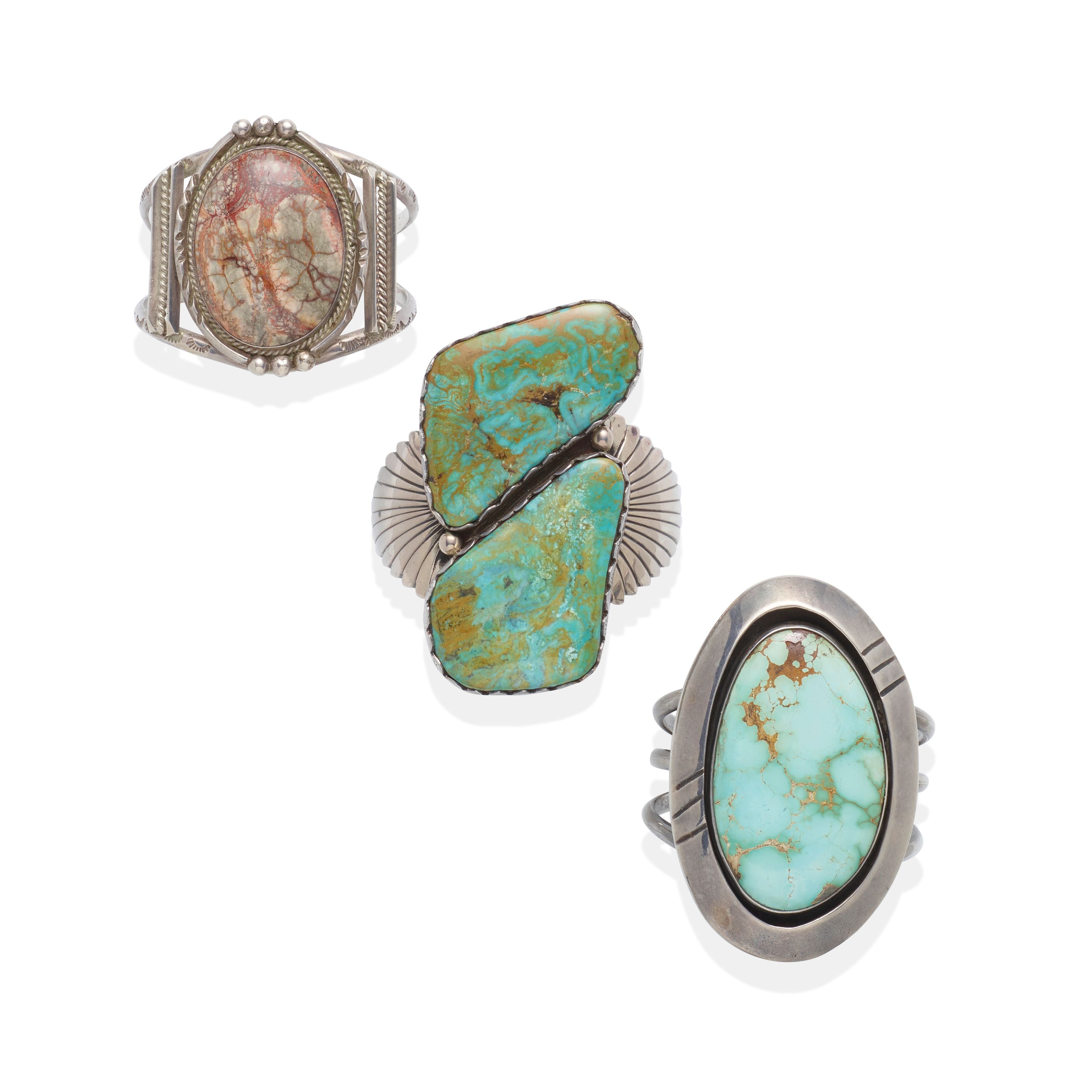 Three Native American cuffs