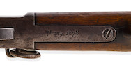 Thumbnail of PAT GARRETT'S WINCHESTER TAKEN FROM BILLY WILSON WHEN HE WAS CAPTURED AT STINKING SPRINGS. Serial no. 47629 for 1880, 20 inch round barrel, folding rear sight, walnut stock. image 5