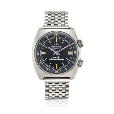 JAEGER-LECOULTRE. A STAINLESS STEEL AUTOMATIC CALENDAR BRACELET WATCH Deep Sea Master Mariner, c.1970s