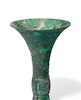 Thumbnail of AN ARCHAIC BRONZE WINE VESSEL, Gu  Late Shang/Early Western Zhou, 13th-11th centuries BCE image 2