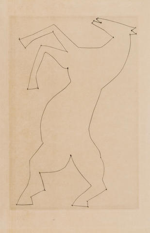 Pablo Picasso (1881-1973); One Plate, from Chevaux de Minuit;