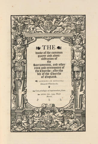 BIBLE IN ENGLISH. The Book of Common Prayer. Pickering Facsimiles.  London: William Pickering, 1844.