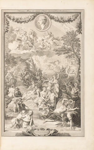 OVID. 43 B.C.E.-17 A.D.E. Ovid's Metamorphoses in Latin and English. Amsterdam: Printed for the Weststeins and Smith, 1732.