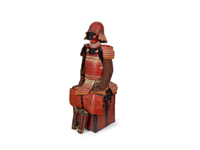 A RED-LACQUER SUIT OF ARMOR Edo period (1615-1868), 18th/19th century