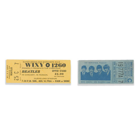 The Beatles: Two Ticket Stubs - U.S., 1965 & 1966