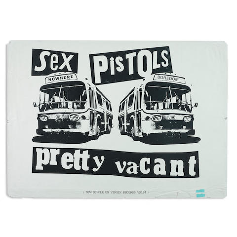 Sex Pistols: Promotional poster for "Pretty Vacant," 1977