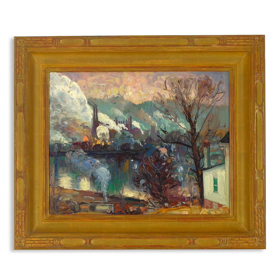 Alfred R. Mitchell (1888-1972) The Furnaces, Conshohocken 16 x 20in framed 23 x 27in