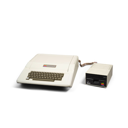 APPLE II, REV 0 Original Apple II Personal Computer, 1977, serial number 1134, with Disk II floppy disc drive image 1