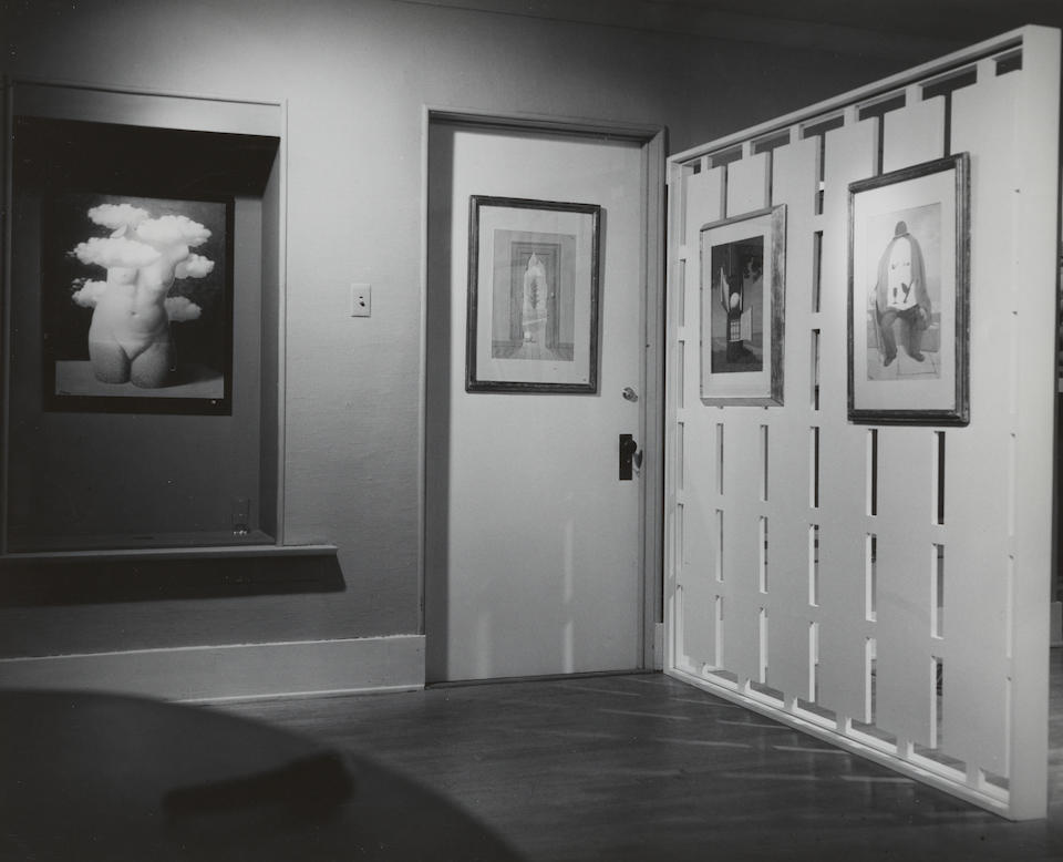 REN&#201; MAGRITTE (1898-1967) Torse nu dans les nuages 28 11/16 x 23 11/16 in (72.8 x 60.2 cm) (Painted circa 1937)