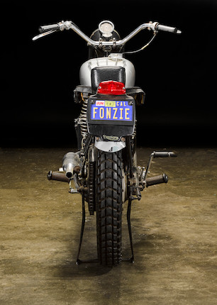 ARTHUR FONZ FONZARELLI'S TRIUMPH MOTORBIKE FROM HAPPY DAYS 1949 TRIUMPH TROPHY 500 CUSTOMFRAME NO. TC11198T ENGINE NO. TR59106133 image 3