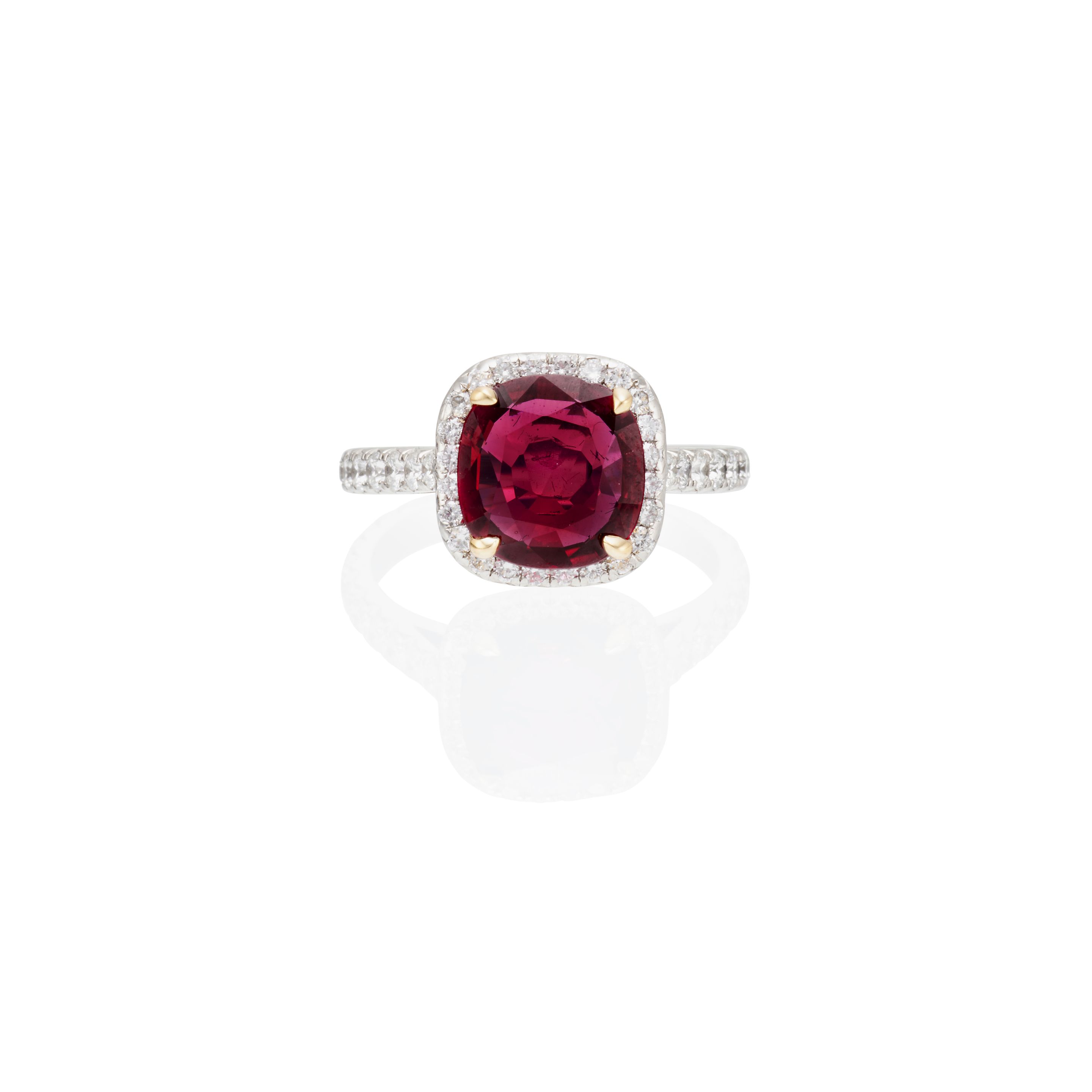 A RUBY AND DIAMOND RING, CARTIER