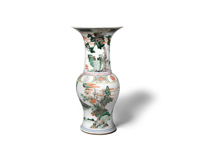 A famille-verte yenyen vase 19th Century