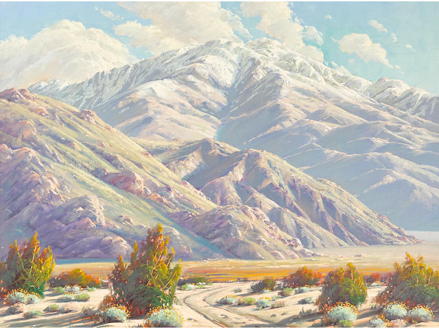 Paul Grimm (1891-1974) Road to San Jacinto 24 x 30 in.  framed 31 x 37 in.