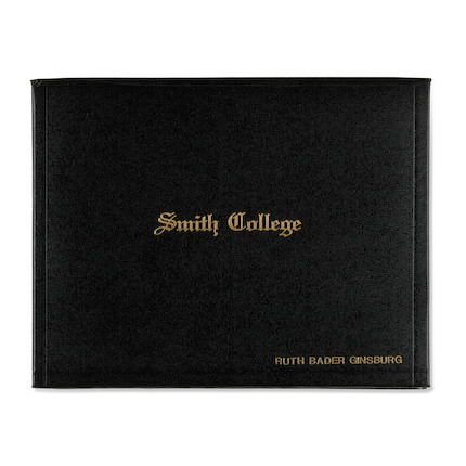 HONORARY DEGREE AWARDED TO GINSBURG BY SMITH COLLEGE. Honorary Doctorate Legum Doctoris presented to Ruth Bader Ginsburg by Smith College, image 1