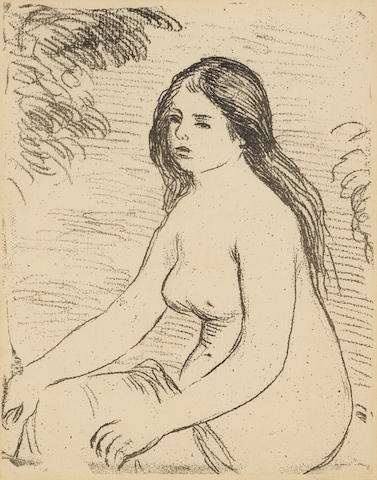 Pierre-Auguste Renoir (1841-1919); Femme nue assise;