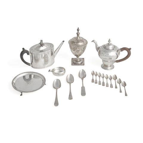 A GROUP OF AMERICAN COIN SILVER DINING ARTICLES by William W. Gilbert, New York, NY, late 18th century