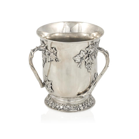 AN AMERICAN STERLING SILVER THREE-HANDLED LOVING CUP by Gorham, Providence, RI, 1900