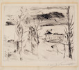 Thumbnail of Lovis Corinth (1858-1925); Badeanstalt; Haus am Walchensee; Am Walchensee; (3) image 2