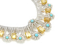 Thumbnail of SCHLUMBERGER FOR TIFFANY & CO. A PLATINUM, 18K GOLD, YELLOW BERYL, TURQUOISE AND DIAMOND 'HEDGES AND ROWS' NECKLACE image 7