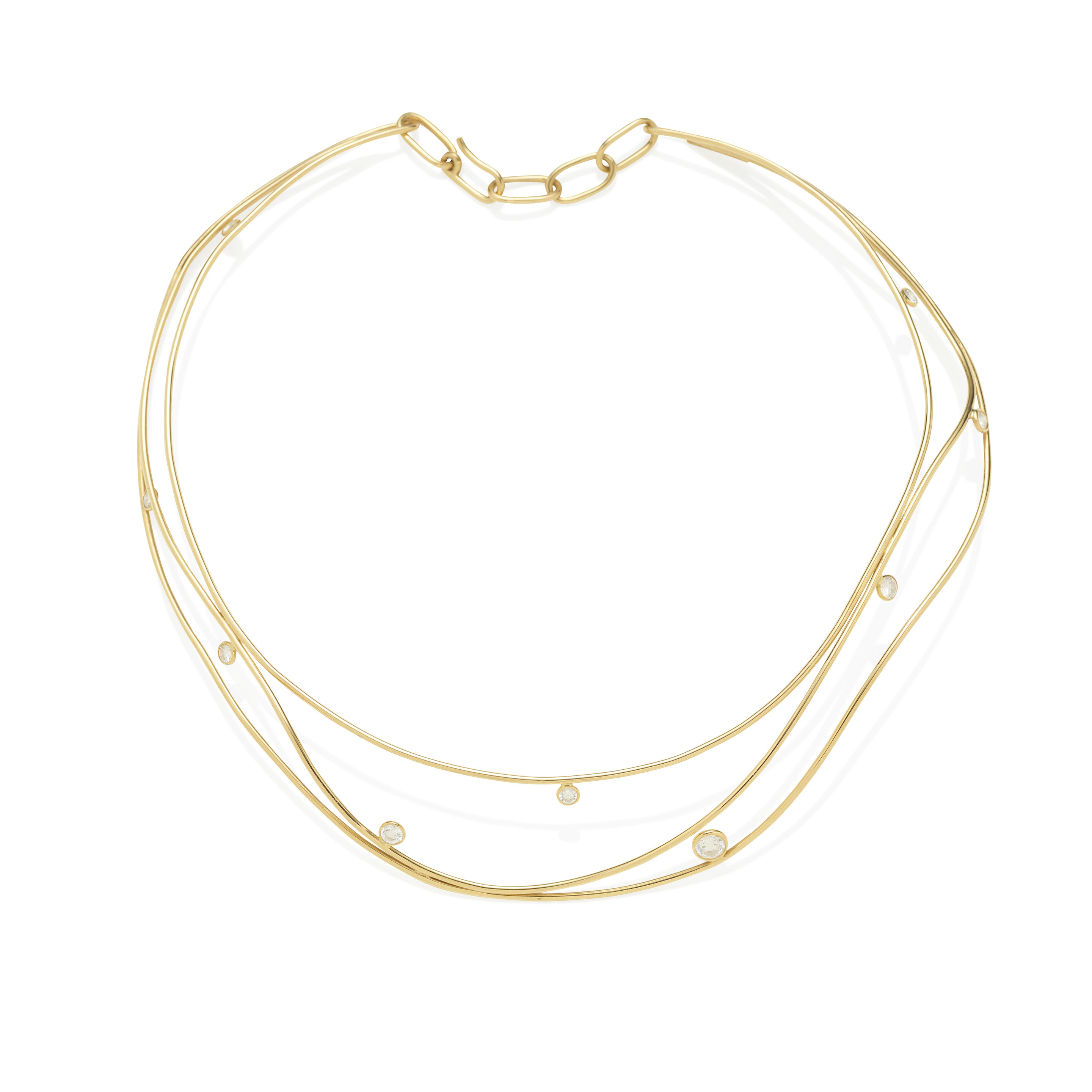 ELSA PERETTI FOR TIFFANY & CO.: AN 18K GOLD AND DIAMOND 'WAVE' NECKLACE