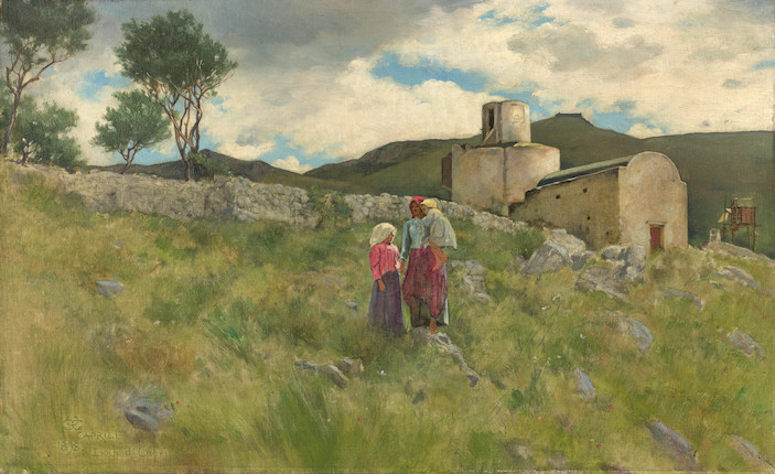 Charles Caryl Coleman (1840-1928) An Old Mill, Caprili 19 1/8 x 30 7/8 in. (48.6 x 78.4 cm.) (Painted in 1898.) image 1