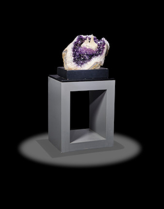 Museum-sized, Spectacular Calcite on Amethyst--The Cathedral image 2
