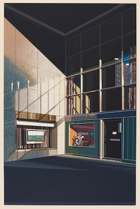 Richard Estes (born 1932); 4 1/2 Interest, from Urban Landscapes II; image 1