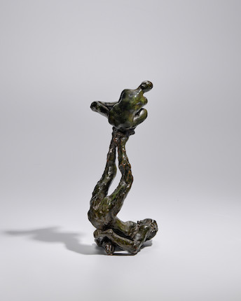 AUGUSTE RODIN (1840-1917) Acrobate, dit aussi 'Le jongleur' 11 1/4 in (28.5 cm) (height) (Conceived circa 1892-1895,  this bronze version cast in October 1953 by the Georges Rudier foundry in a numbered edition of 13 plus one unnumbered cast) image 2