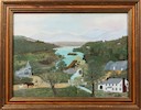 Thumbnail of Grandma Moses (1860-1961) Beyond the Lake 17 7/8 x 23 7/8 in. (45.3 x 60.7 cm) framed (under glass) 22 1/2 x 28 1/2 x 1 1/2 in. image 2