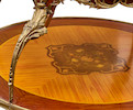 Thumbnail of A LOUIS XV STYLE GILT METAL MOUNTED MARQUETRY INLAID TWO-TIER TABLE image 2