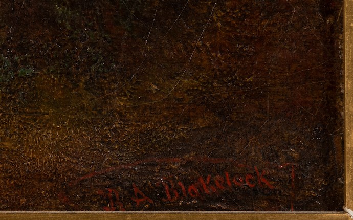 Ralph Albert Blakelock (1847-1919) In Central Park 10 x 15 in. (25.0 x 38.2 cm) framed 19 x 25 x 3 in. image 7