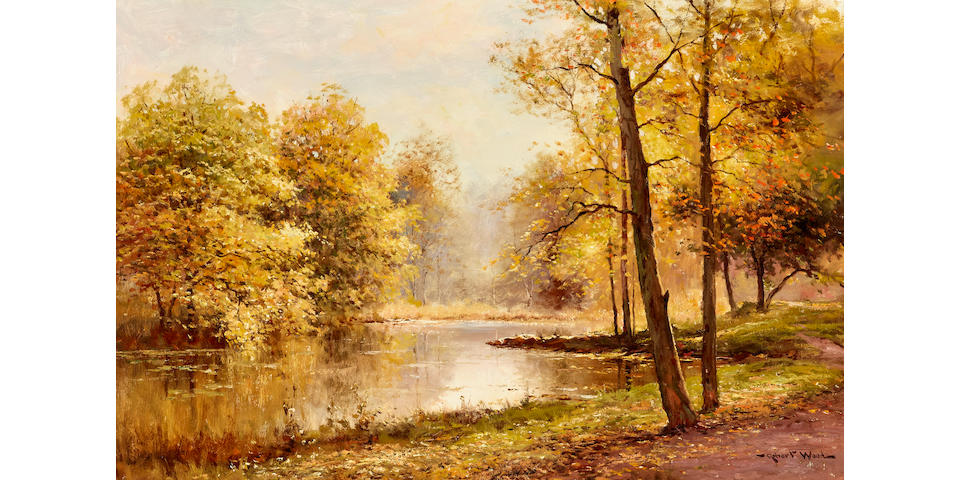 Robert Wood (1889-1979) Autumn Gold 24 x 36 in. (framed 34 x 45 in.)