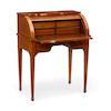 Thumbnail of A LOUIS XVI STYLE PARQUETRY MAHOGANY AND FRUITWOOD CYLINDER DESK image 3