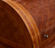 Thumbnail of A LOUIS XVI STYLE PARQUETRY MAHOGANY AND FRUITWOOD CYLINDER DESK image 2