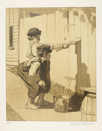 Norman Rockwell (1894-1978); Tom Sawyer Suite; image 2